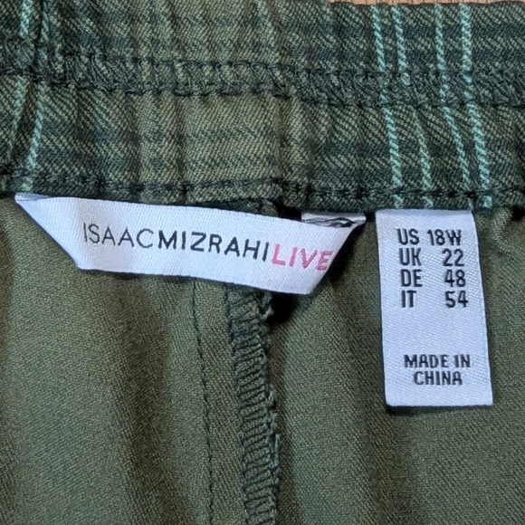 🍀Green Plaid Power! Isaac Mizrahi LIVE Pants - Size 18W (Sass Included)🍀 - Picture 6 of 9